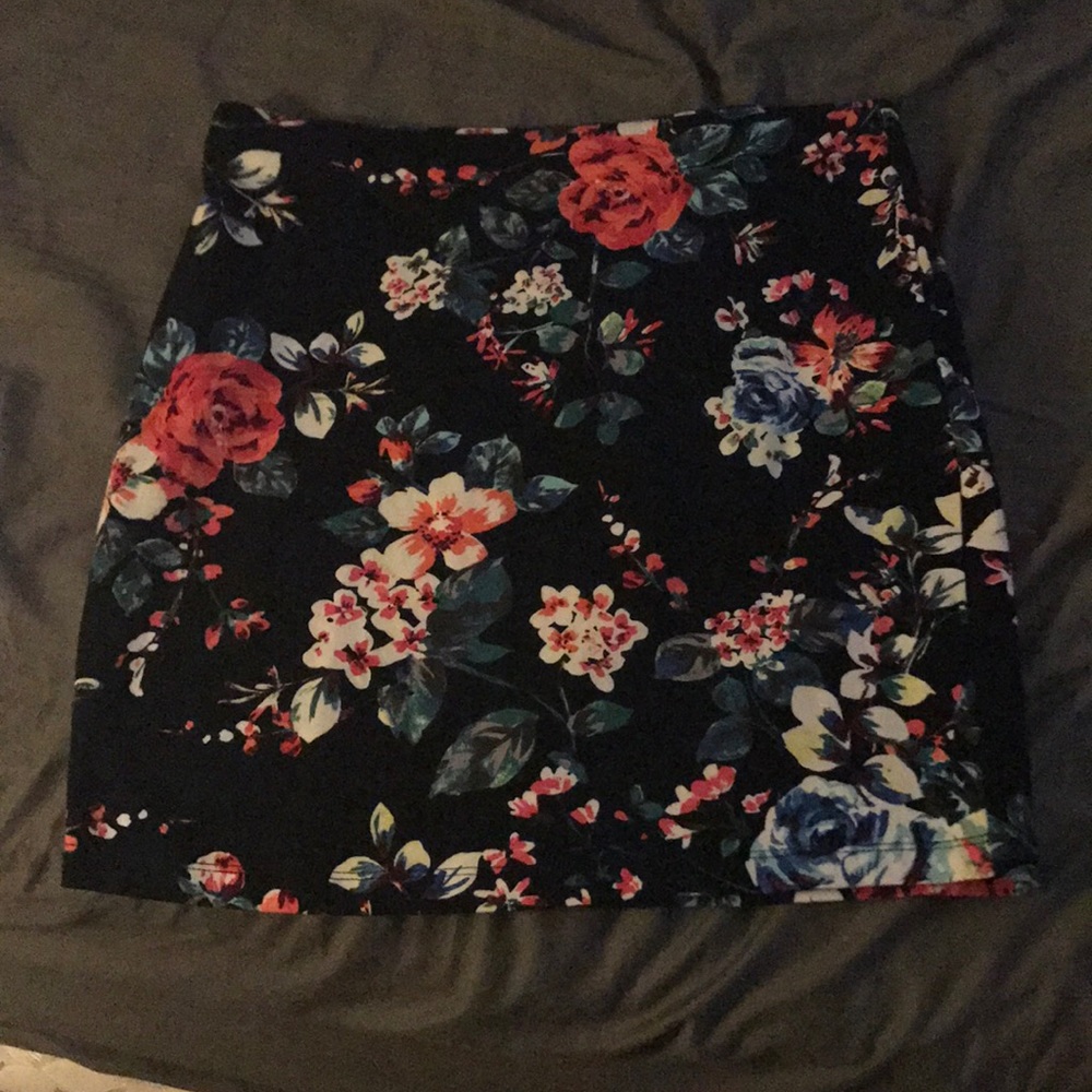 Dressy black and flowered skirt